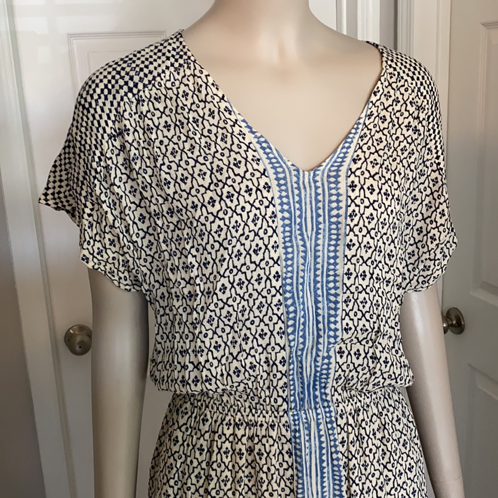 Lucky Brand Turkish Scarf boho print short sleeve maxi dress, XS NWOT - Picture 6 of 12